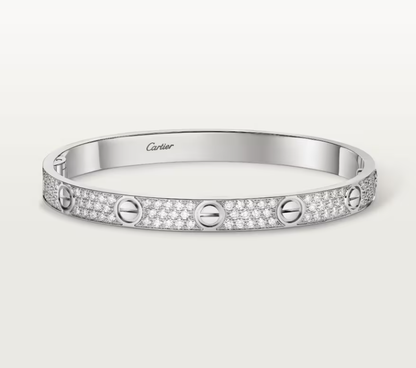 [⭐Aura]NEW-LOVE-6.1MM-Width Diamond-Studded Bracelet