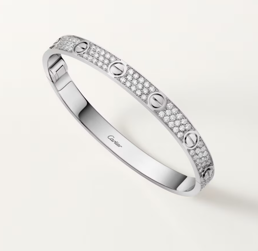 [⭐Aura]NEW-LOVE-6.1MM-Width Diamond-Studded Bracelet