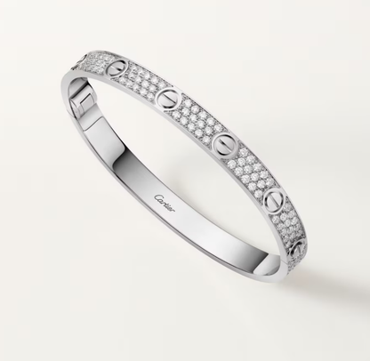 [⭐Aura]NEW-LOVE-6.1MM-Width Diamond-Studded Bracelet