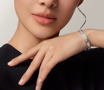 [⭐Aura]NEW-LOVE-6.1MM-Width Diamond-Studded Bracelet