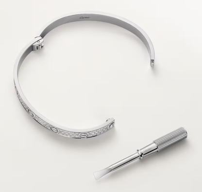[⭐Aura]NEW-LOVE-6.1MM-Width Diamond-Studded Bracelet