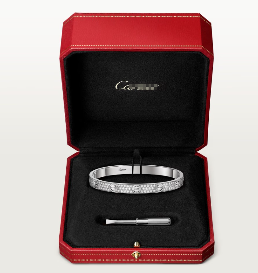 [⭐Aura]NEW-LOVE-6.1MM-Width Diamond-Studded Bracelet