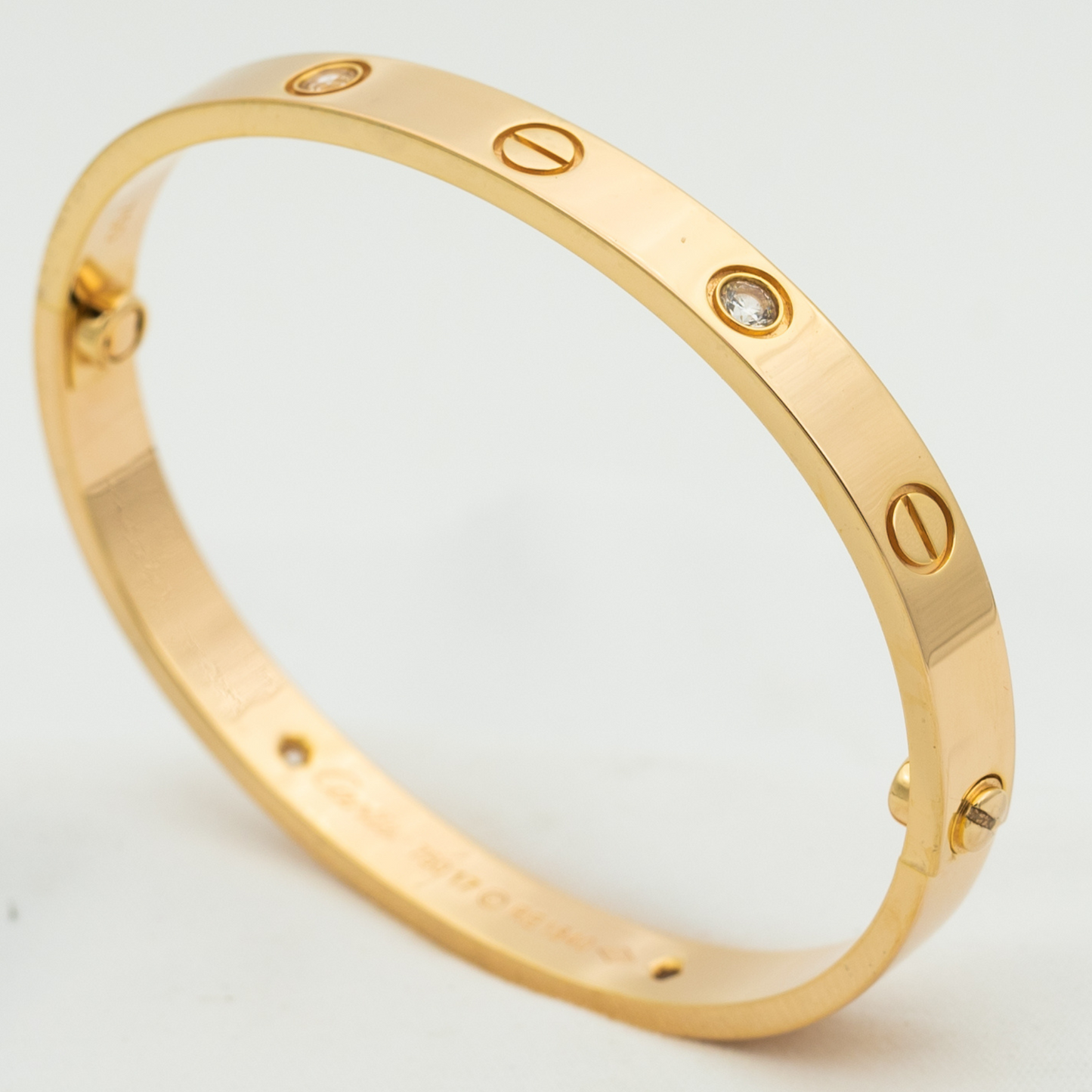 [⭐Aura]LOVE BRACELET 6.1MM 4 DIAMONDS