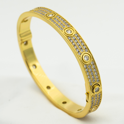 [⭐Aura]LOVE BRACELET 6.1MM DIAMOND-PAVED 10 BIG DIAMONDS