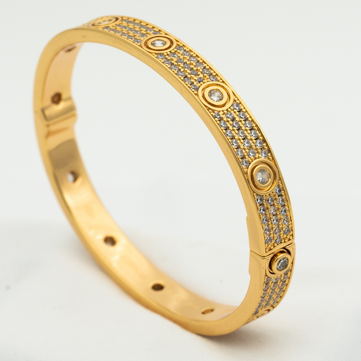[⭐Aura]LOVE BRACELET 6.1MM DIAMOND-PAVED 10 BIG DIAMONDS