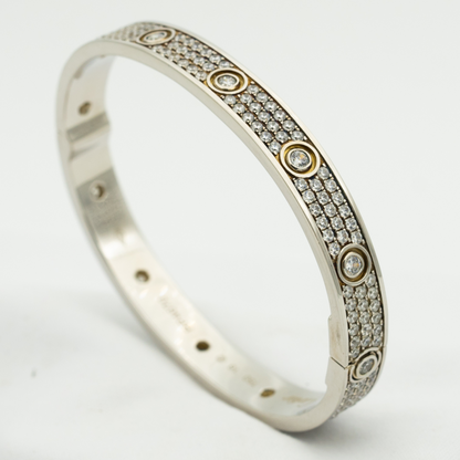 [⭐Aura]LOVE BRACELET 6.1MM DIAMOND-PAVED 10 BIG DIAMONDS