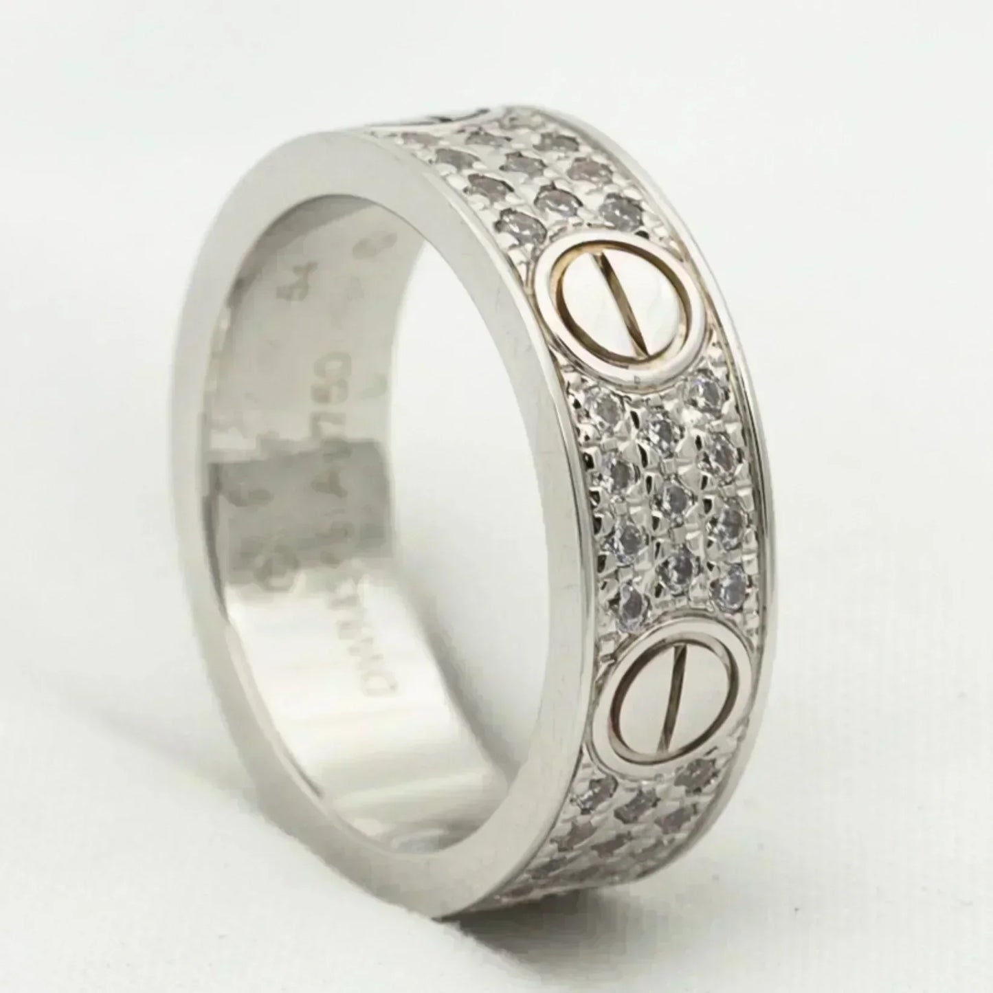 [⭐Aura]LOVE RING 5.5MM DIAMONDS PAVED