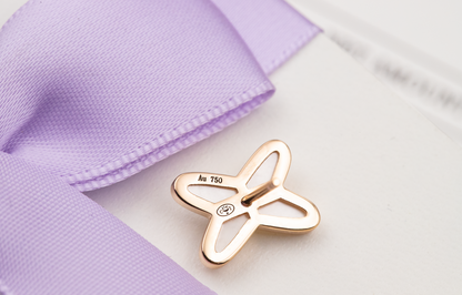 [⭐Aura]JEUX DE WHITE MOP PINK GOLD DIAMOND EARRINGS