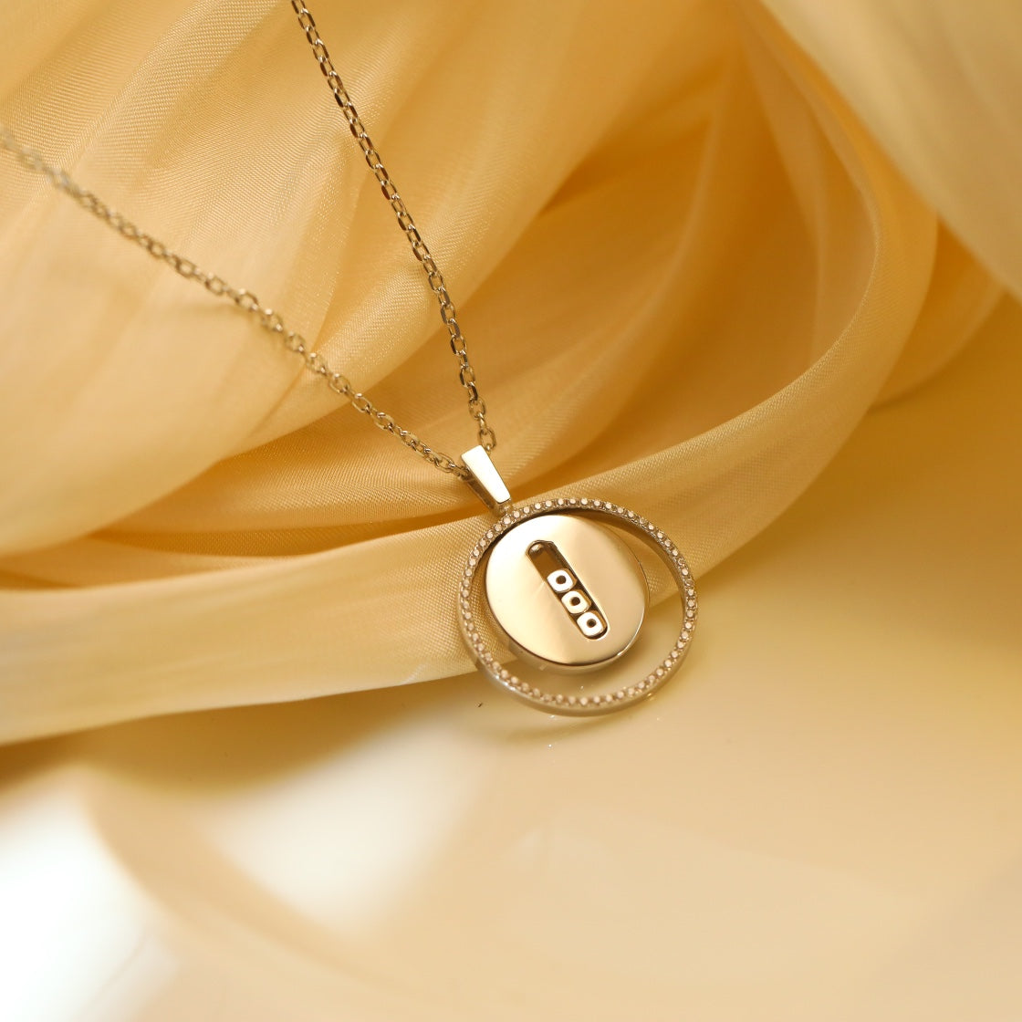 [⭐Aura]Demo MOVE MM SILVER DIAMOND NECKLACE