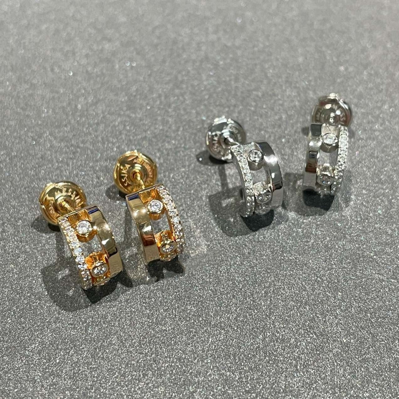 [⭐Aura]MOVE ROMANE EARRINGS DIAMOND
