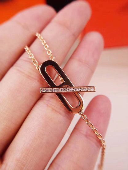 [⭐Aura]HM NECKLACE PLATINUM ROSE GOLD DIAMOND