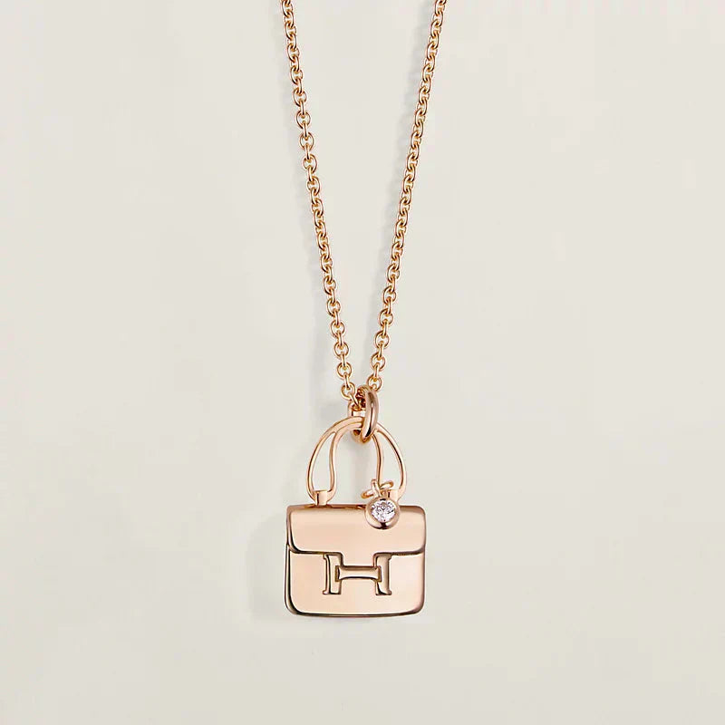 [⭐Aura]AMULETTE PEDANT ROSE GOLD NECKLACE