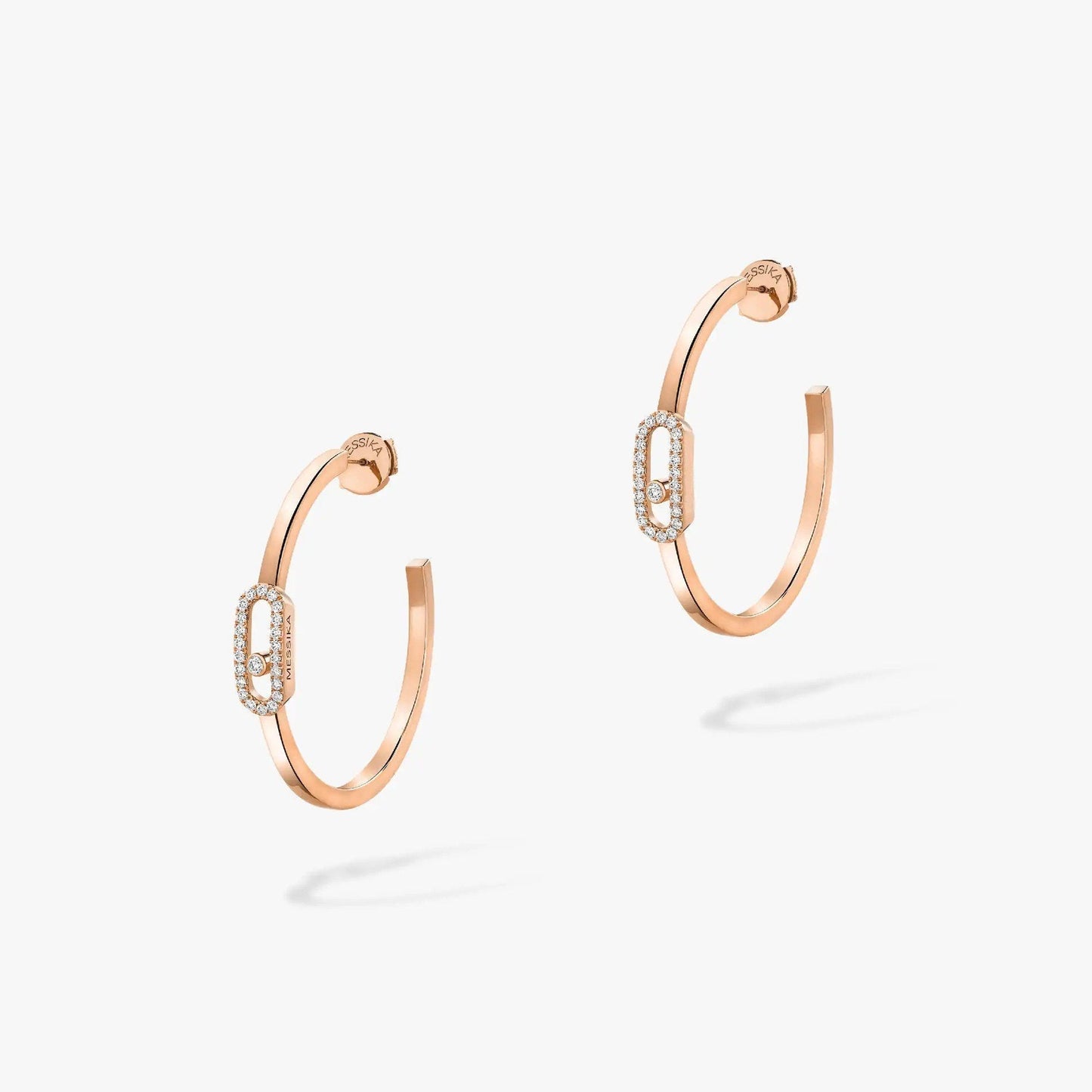 [⭐Aura]CREOLES MOVE UNO PM DIAMOND EARRINGS