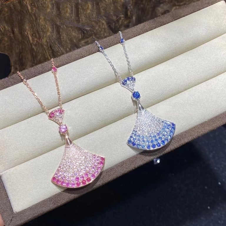 [⭐Aura]DREAM NECKLACK DIAMOND PINK GOLD