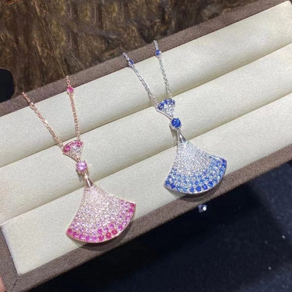 [⭐Aura]DREAM NECKLACK DIAMOND PINK GOLD