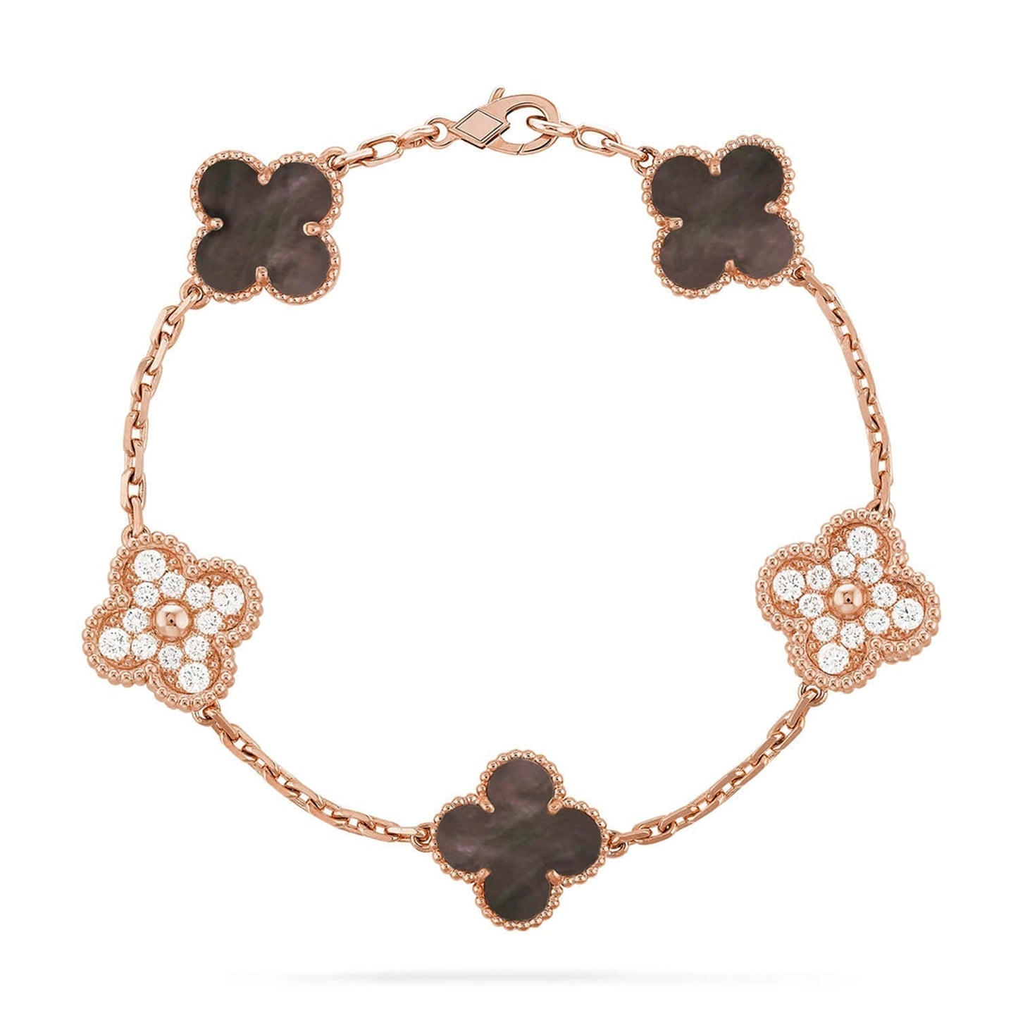 [⭐Aura] CLOVER 5 MOTIF GRAY MOP BRACELET COLLECTION