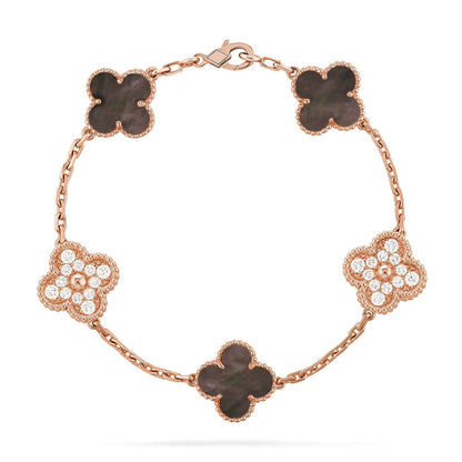 [⭐Aura] CLOVER 5 MOTIF GRAY MOP BRACELET COLLECTION