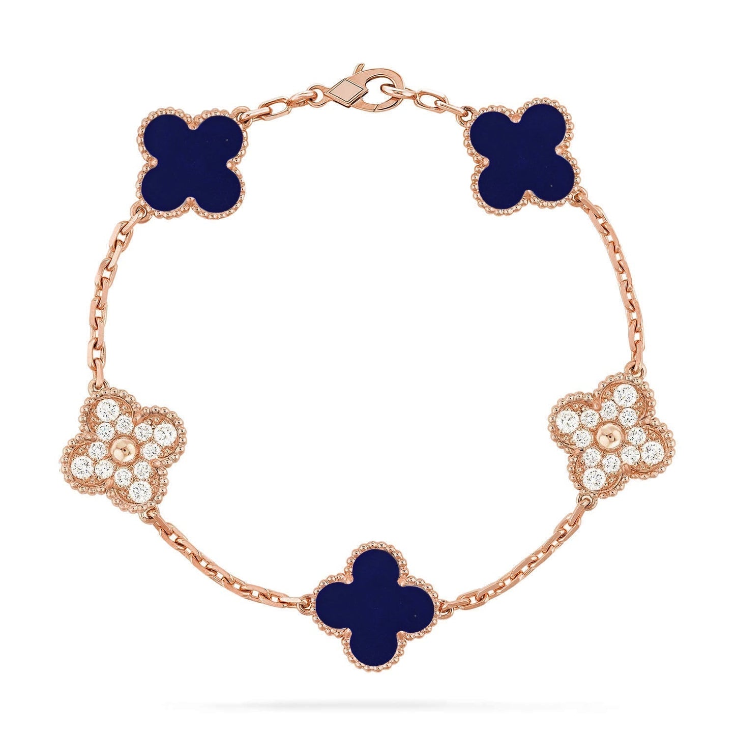 [⭐Aura]CLOVER 5 MOTIF LAPIS LAZULI BRACELET COLLECTION