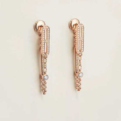 [⭐Aura]CHAINE CHAOS DIAMOND DROP EARRINGS