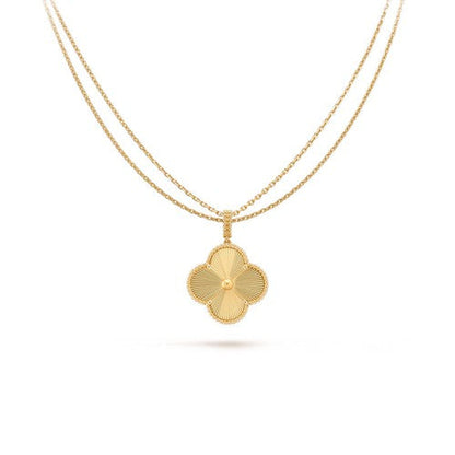 [⭐Aura]CLOVER 25MM PEDANT NECKLACE GOLD