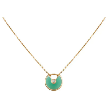 [⭐Aura]AMULETTE GOLD MALACHITE NECKLACE