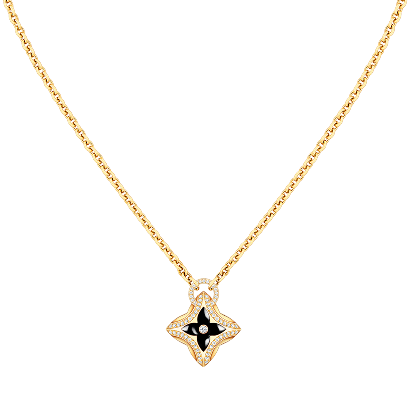 [⭐Aura]STAR PEDANT PINK GOLD DIAMOND NECKLACE