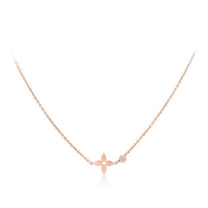 [⭐Aura]BLOSSOM PENDANT PINK GOLD AND DIAMOND