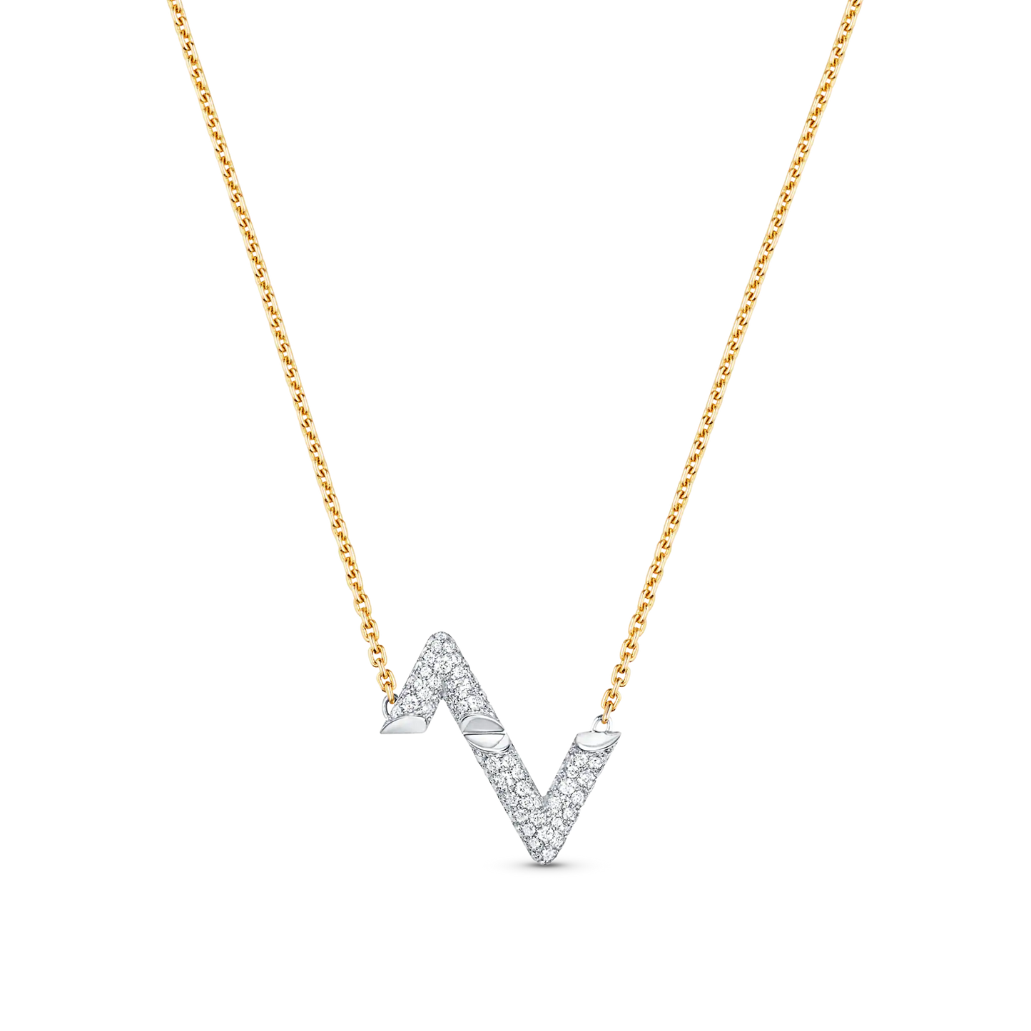 [⭐Aura]VOLT SILVER DIAMOND PEDANT NECKLACE