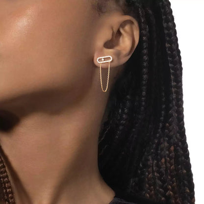 [⭐Aura]Move Uno Diamond Earrings