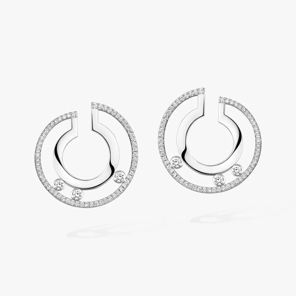 [⭐Aura]Move Romane Small Diamond Hoop Earrings
