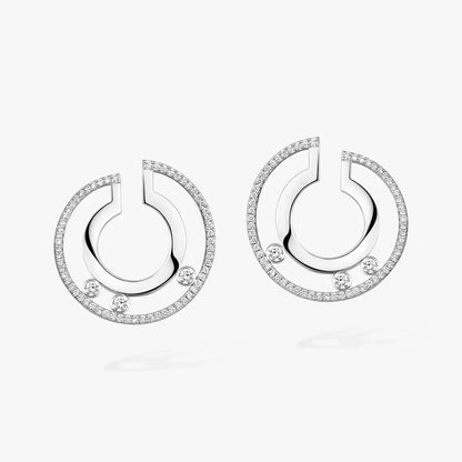 [⭐Aura]Move Romane Small Diamond Hoop Earrings