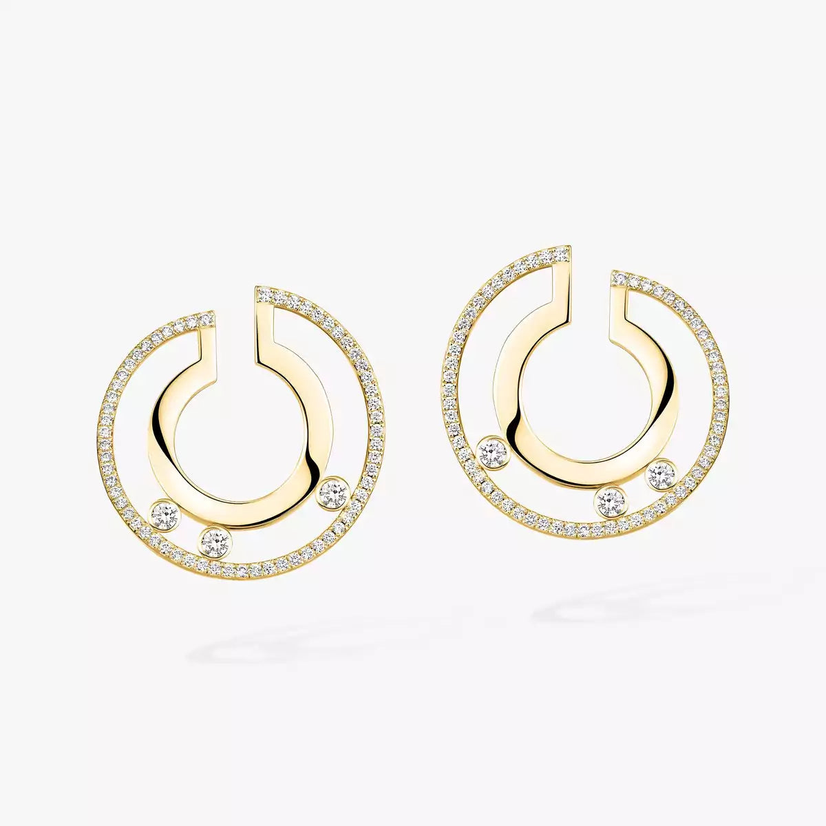 [⭐Aura]Move Romane Small Diamond Hoop Earrings