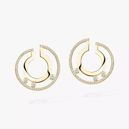 [⭐Aura]Move Romane Small Diamond Hoop Earrings
