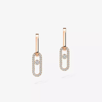 [⭐Aura]Move Link Diamond Earrings