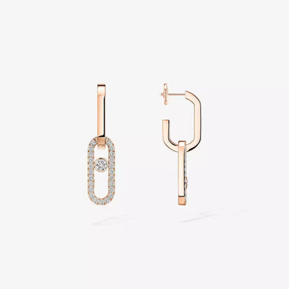 [⭐Aura]Move Link Diamond Earrings