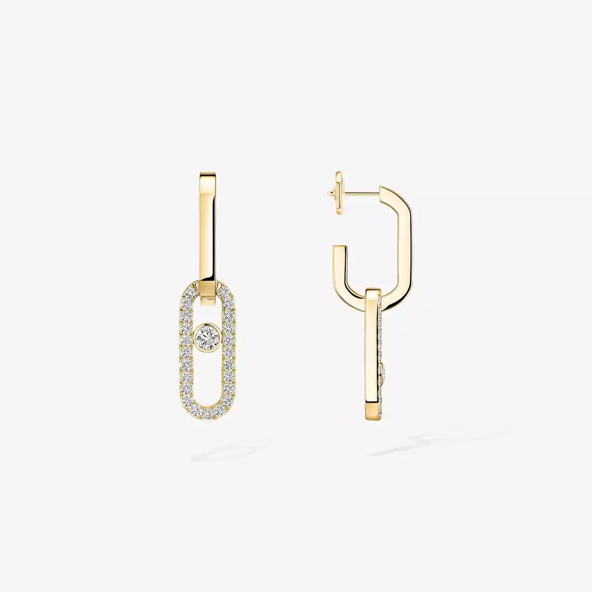 [⭐Aura]Move Link Diamond Earrings