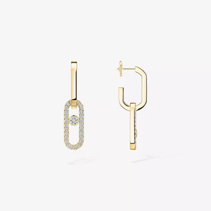 [⭐Aura]Move Link Diamond Earrings