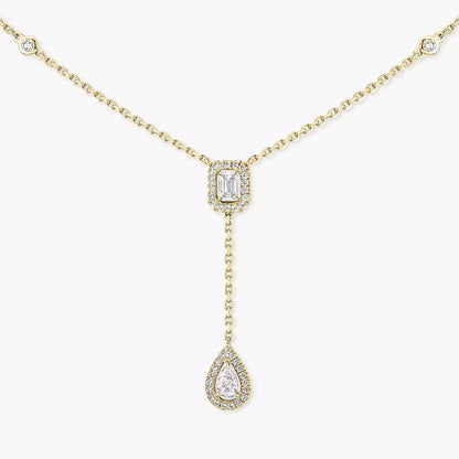 [⭐Aura]Gold Diamond Tie Necklace