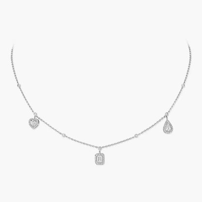 [⭐Aura]My Twin Diamond Necklace in Silver