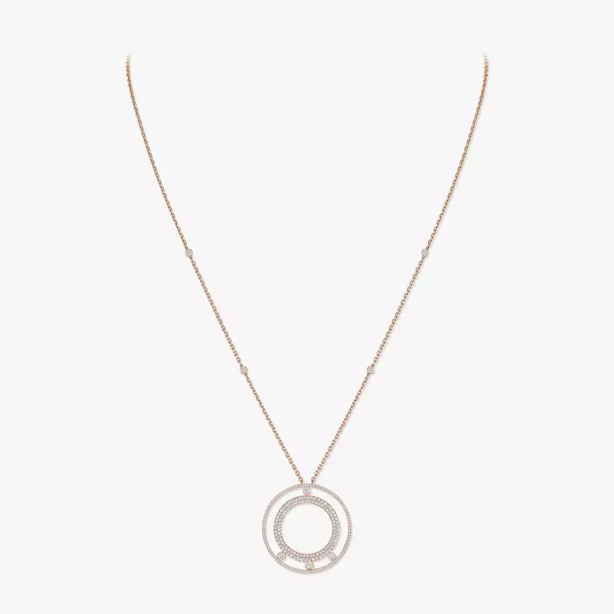 [⭐Aura]Move Romane Long Pave_-Set Diamond Necklace