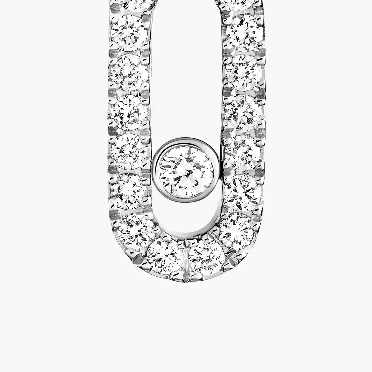 [⭐Aura]Move Uno Single Diamond Hoop Earring