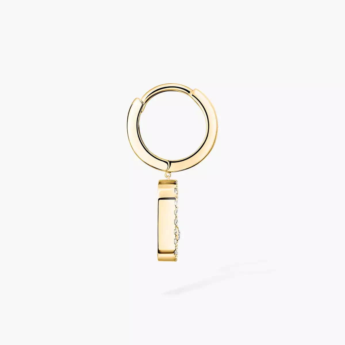 [⭐Aura]Move Uno Single Diamond Hoop Earring