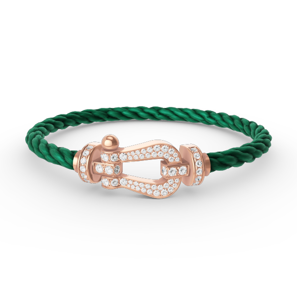 [⭐Aura]FORCE LARGE HORSESHOE FULL DIAMOND BRACELET ROSE GOLD