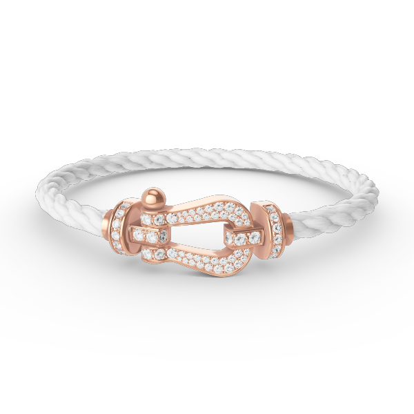 [⭐Aura]FORCE LARGE HORSESHOE FULL DIAMOND BRACELET ROSE GOLD