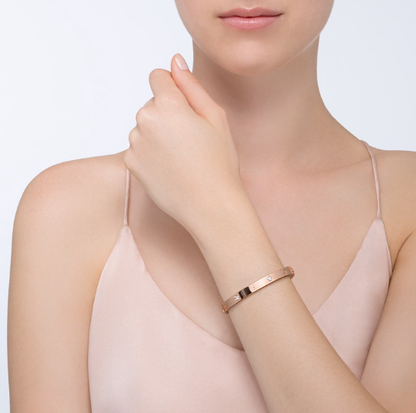 [⭐Aura]LOVE BRACELET 6.1MM 4 DIAMONDS