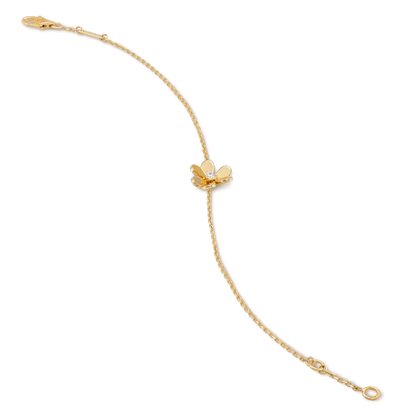 [⭐Aura]FRIVOLE GOLD FLOWER PINK MALACHITE BRACELET