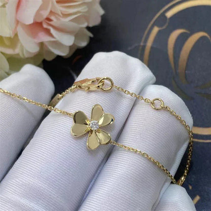 [⭐Aura]FRIVOLE GOLD FLOWER PINK MALACHITE BRACELET
