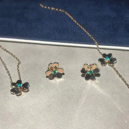 [⭐Aura]FRIVOLE  FLOWER MALACHITE EARRINGS