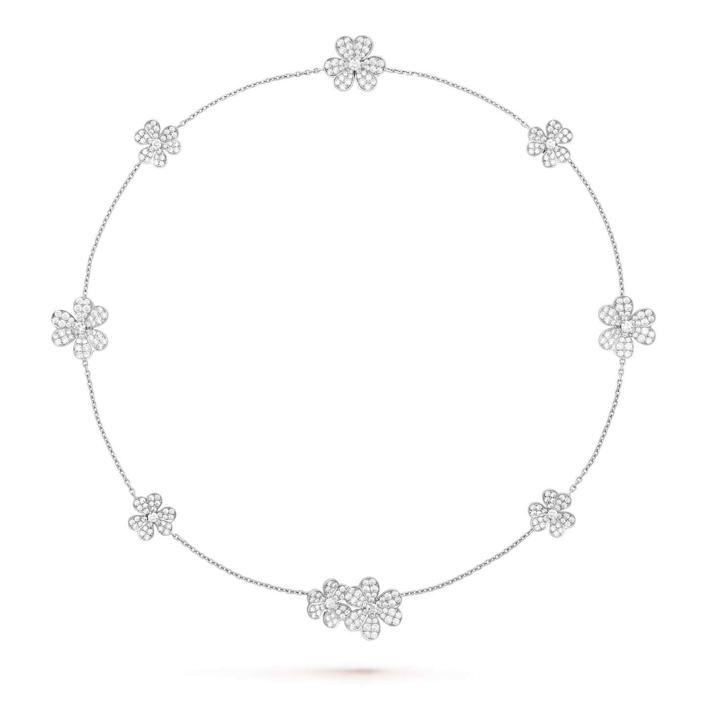 [⭐Aura]FRIVOLE SILVER 9 FLOWERS NECKLACE