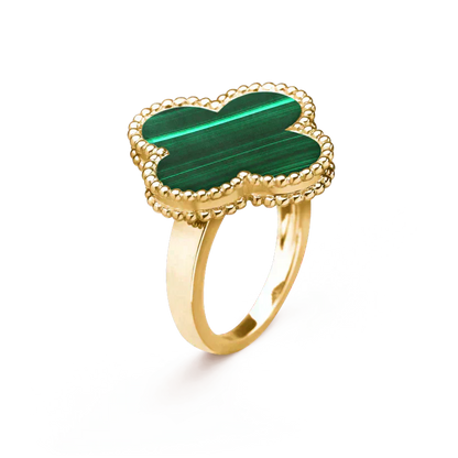 [⭐Aura]CLOVER MALACHITE RING